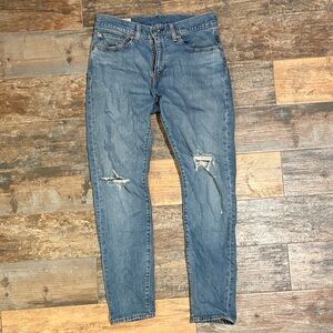 Levi's Distressed Slim Fit Jeans - Blue